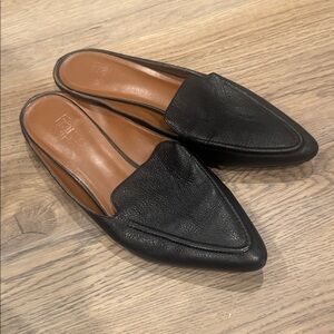 Franco Sarto Women's Sela Black Leather Mules